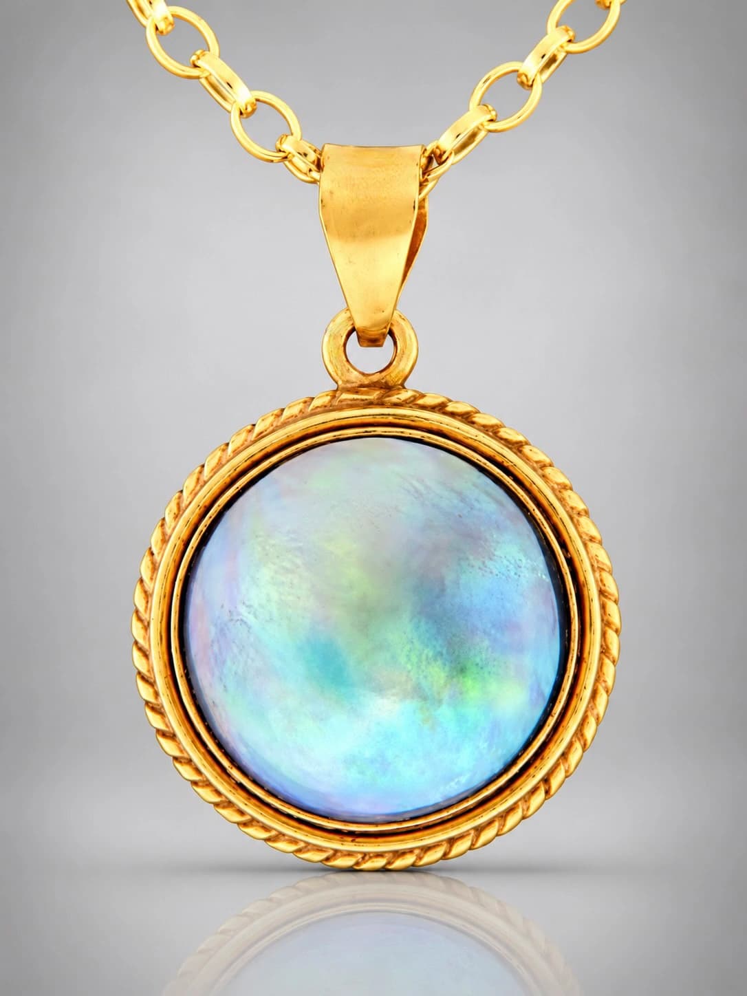 New Zealand blue pearl pendant paua pearl pendant