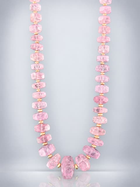 morganite necklace gold