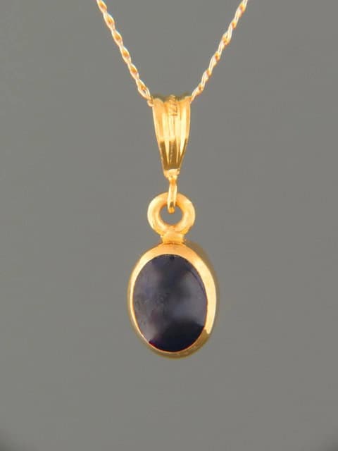 Sapphire Pendant - Gold Vermeil