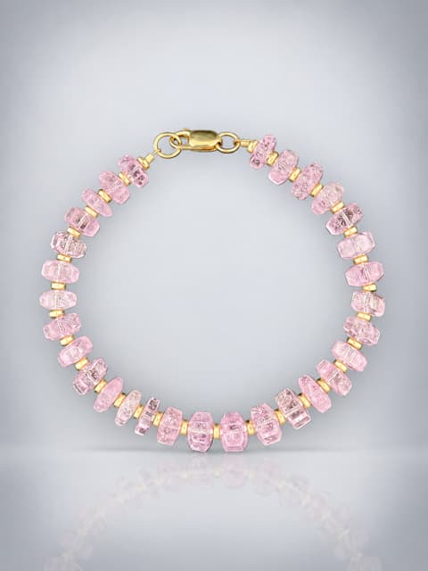 morganite bracelet gold