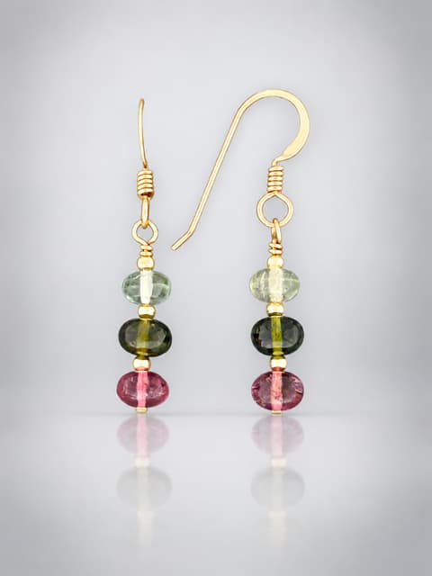 tourmaline earrings gold