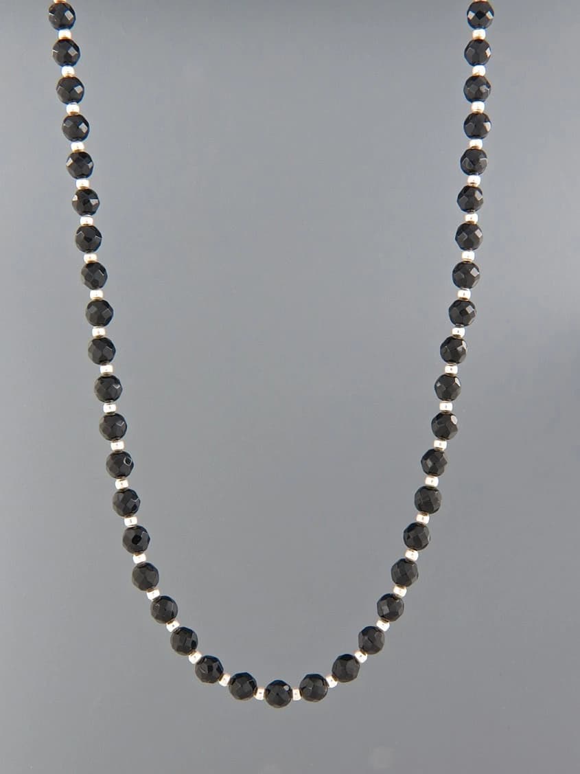 Kiki - 40cm Gold Filled Onyx Necklace