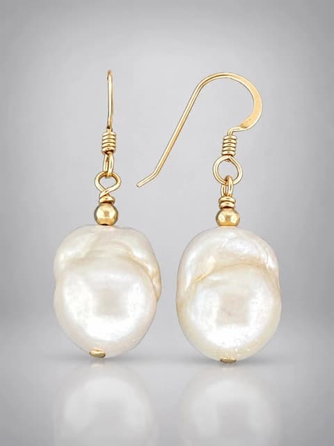 Baroque Pearl Earrings - Gold