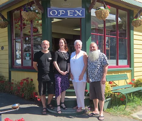 The Fire and Ice team outside their Akaroa store