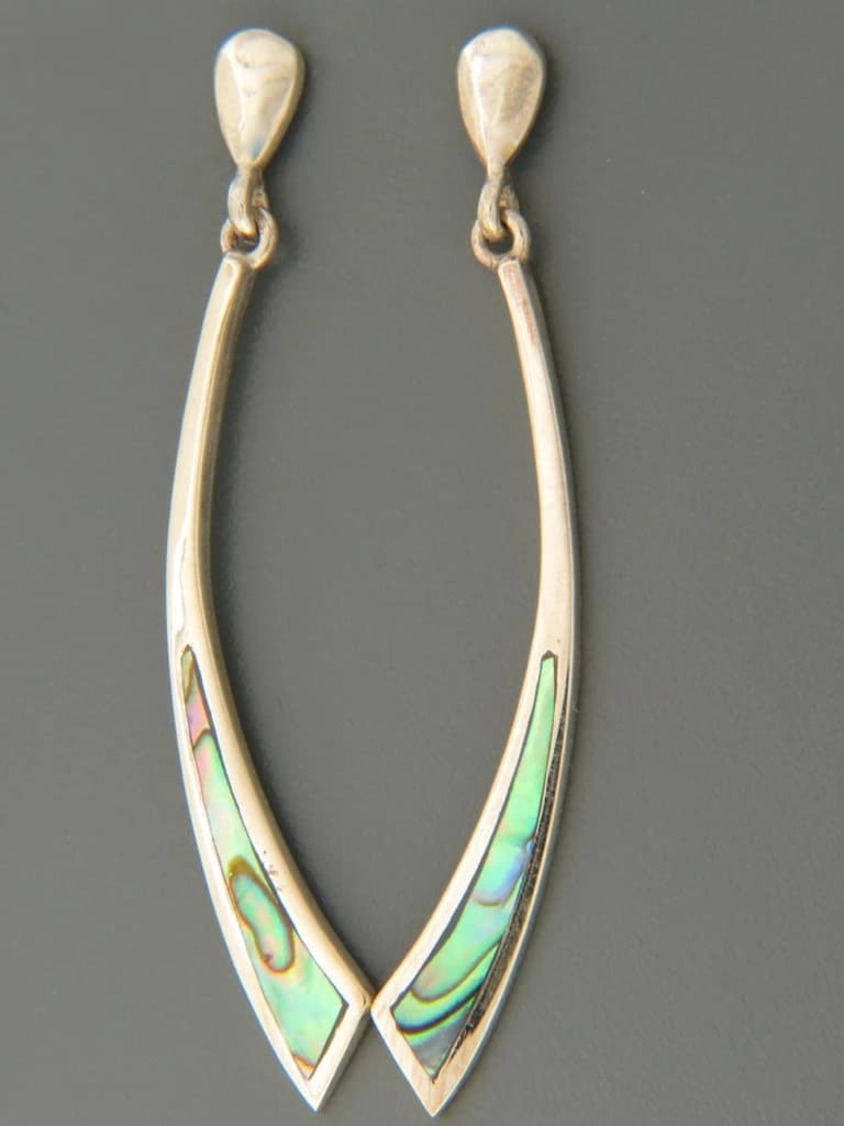 Paua Shell Earrings - Sterling Silver