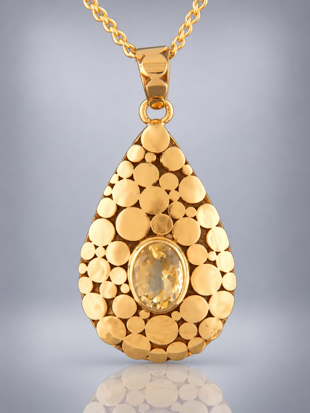 Citrine Pendant - Gold Vermeil