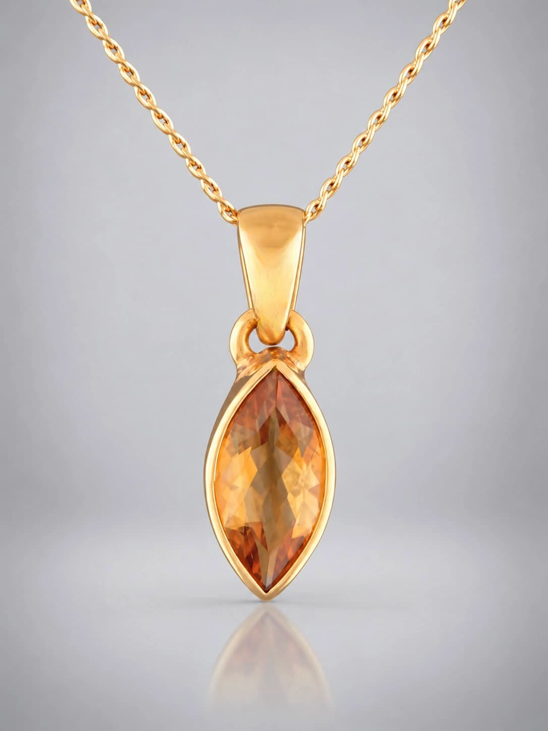 Citrine Gold Vermeil pendant