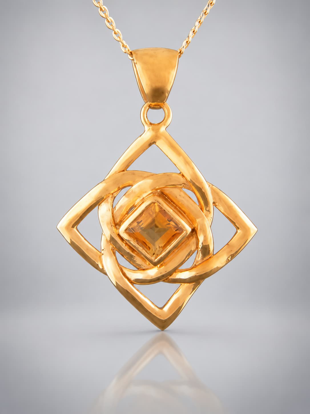 Citrine Gold Vermeil pendant