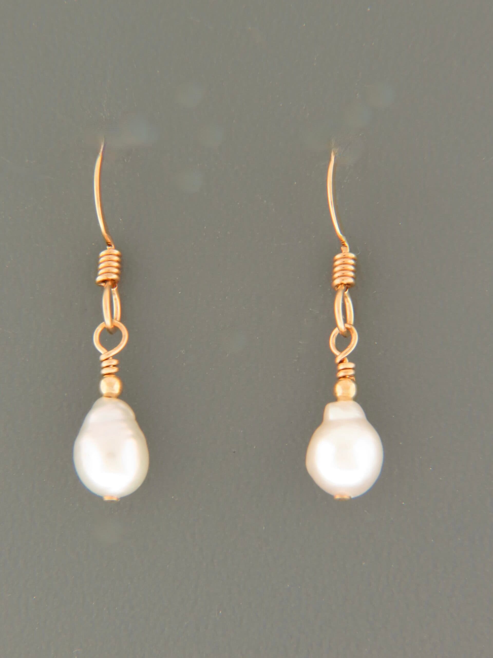 Baroque Pearl Earrings - 14ct Gold Filled - YWBQG