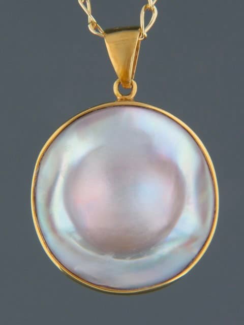 Mussel Pearl Pendant - Gold Vermeil