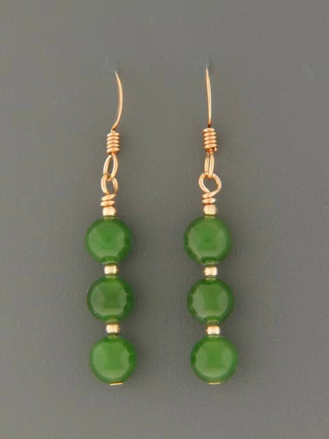 Jade Earrings - 14ct Gold Filled
