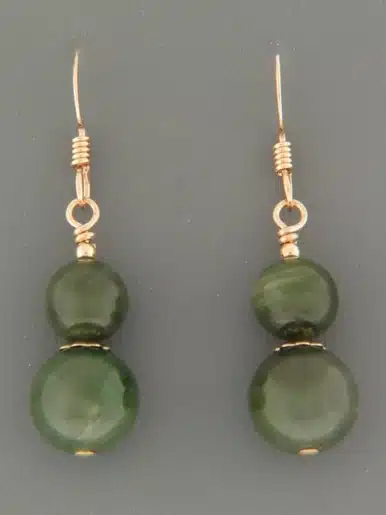 Jade Earrings - 14ct Gold Filled