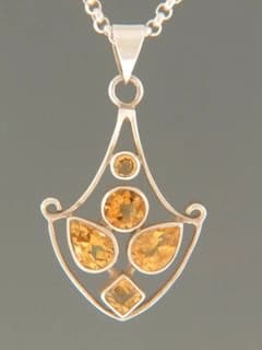 Citrine Pendant - Sterling Silver