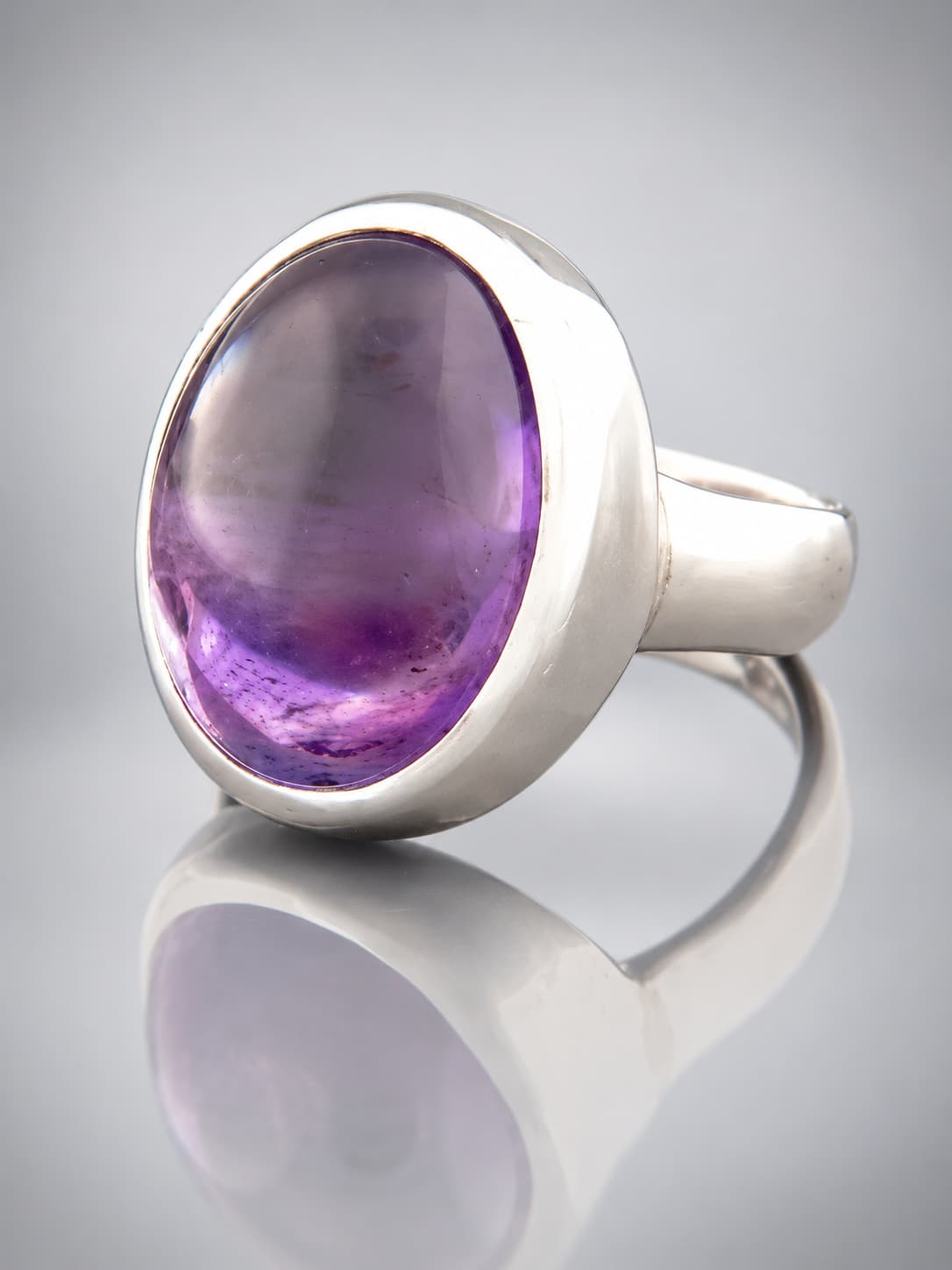 Amethyst Ring - Sterling Silver