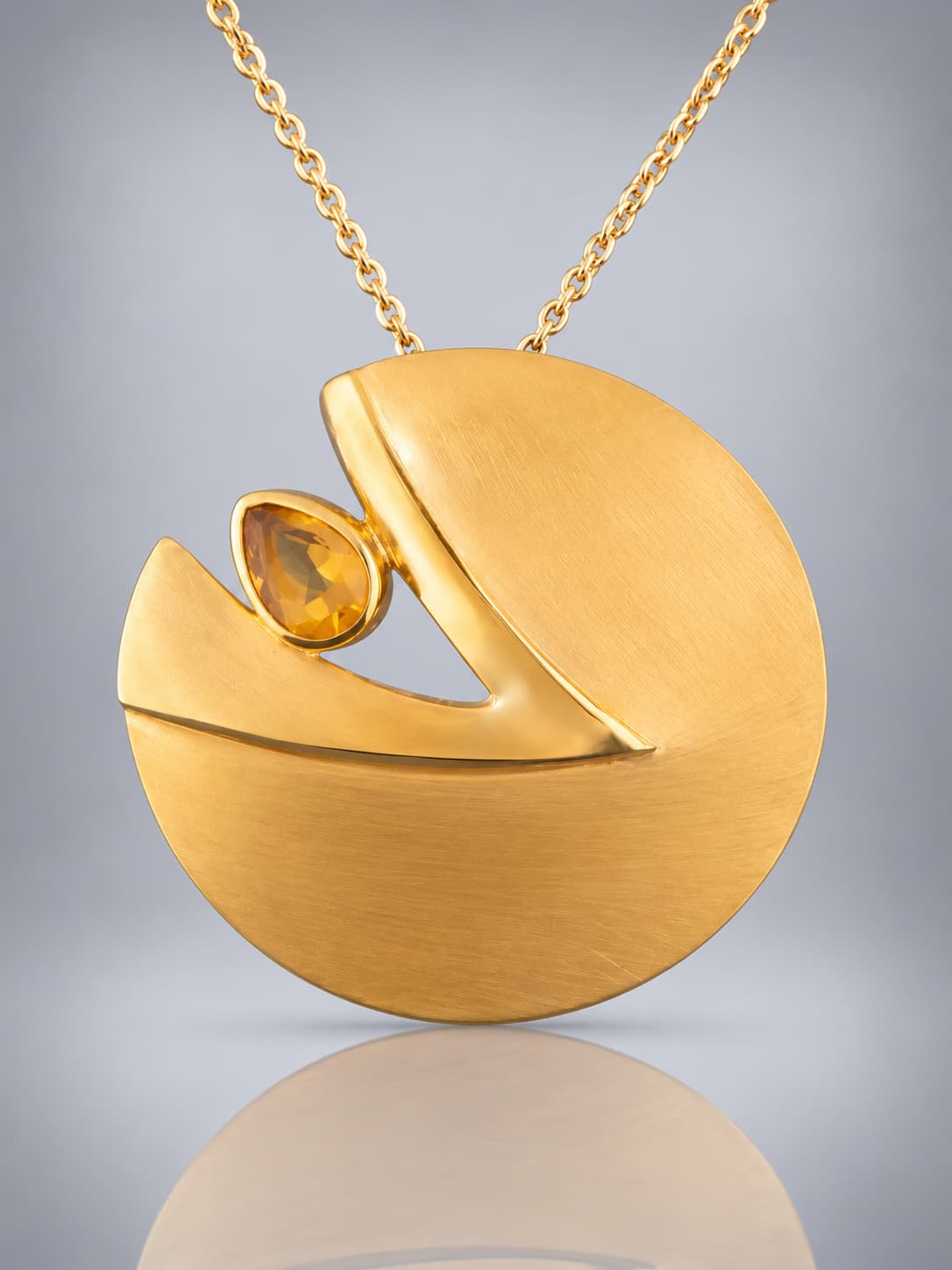 Citrine Pendant - Gold Vermeil
