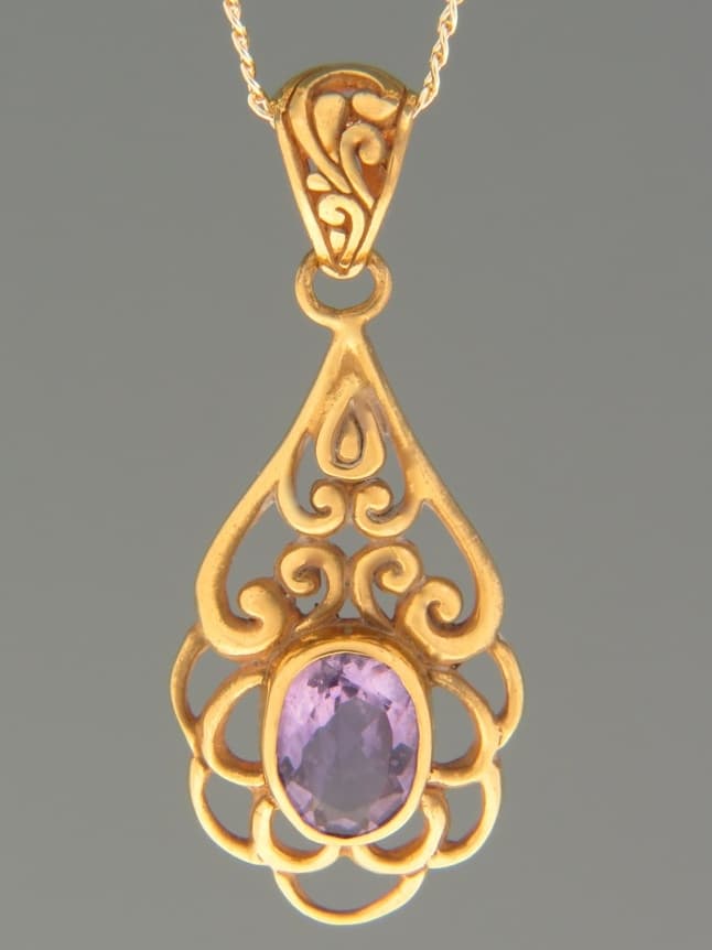 Amethyst Pendant - Gold Vermeil