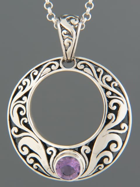 Amethyst Pendant - Sterling Silver
