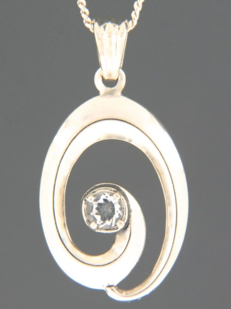 Zircon Pendant - Sterling Silver