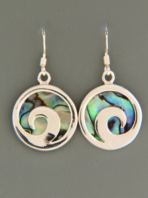 Paua Shell Earrings - Sterling Silver