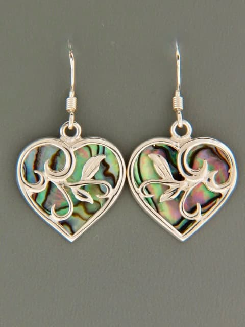 Paua Shell Earrings - Sterling Silver