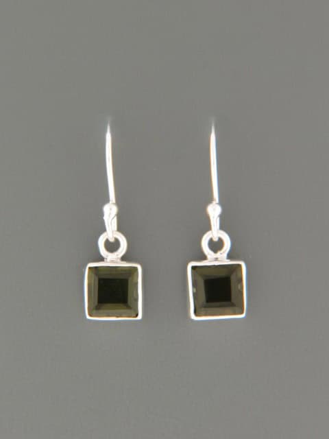 Moldavite Earrings - Sterling Silver