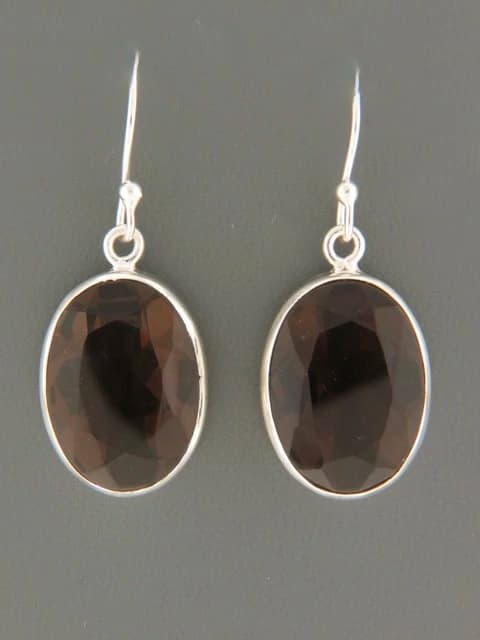 Smokey Quartz Earrings - Sterling Silver