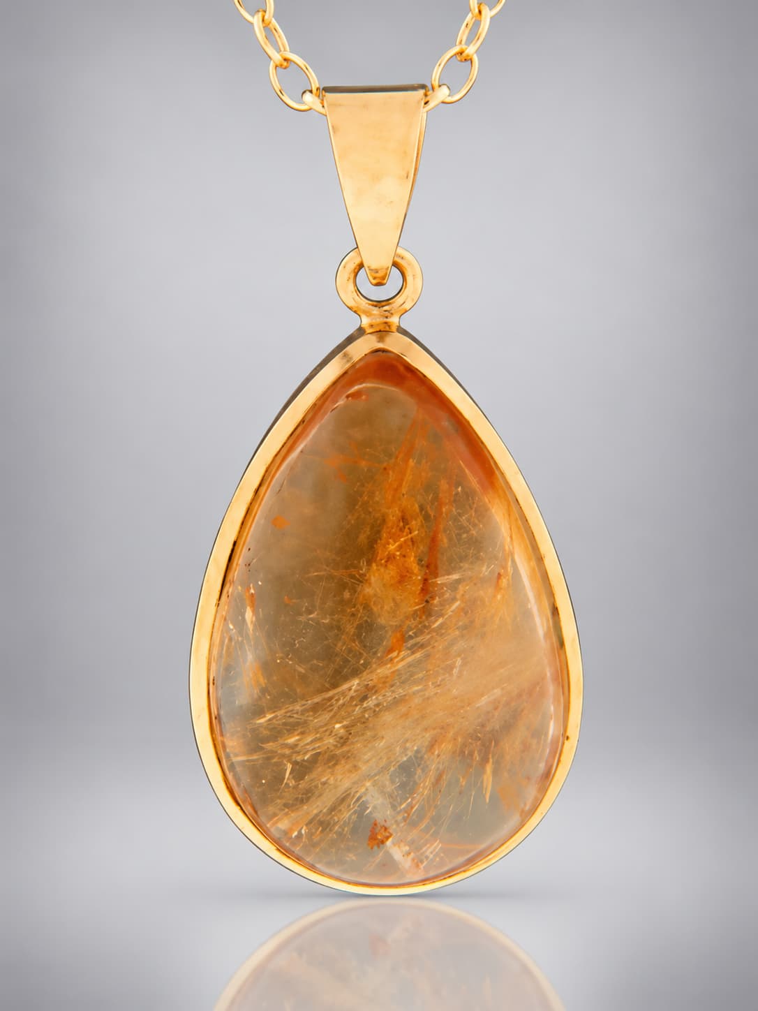 Citrine Pendant - Gold Vermeil
