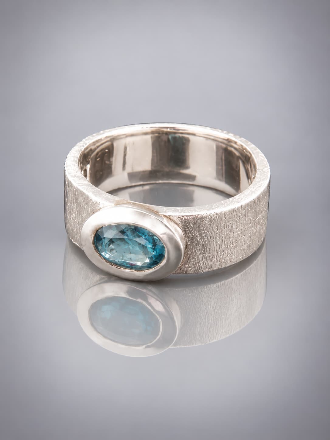 Blue Topaz Ring - Sterling Silver