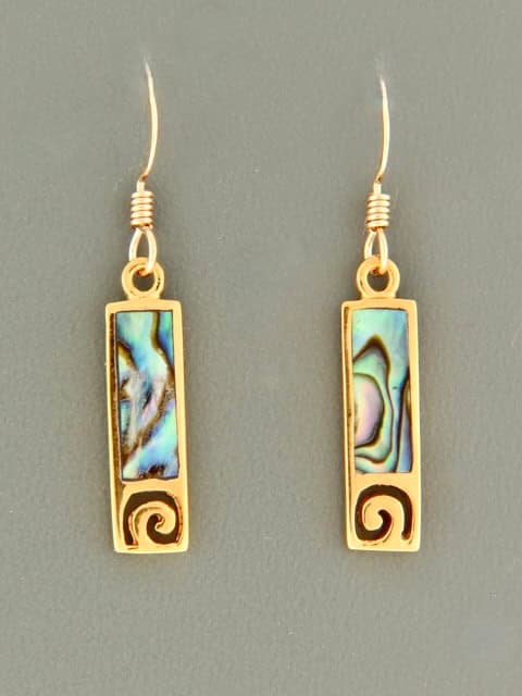 Paua Shell Earrings - Gold Vermeil