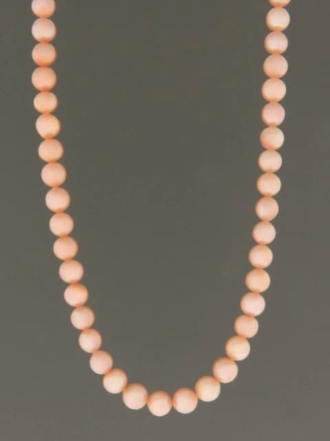 6mm pink pearl necklace - yp6n