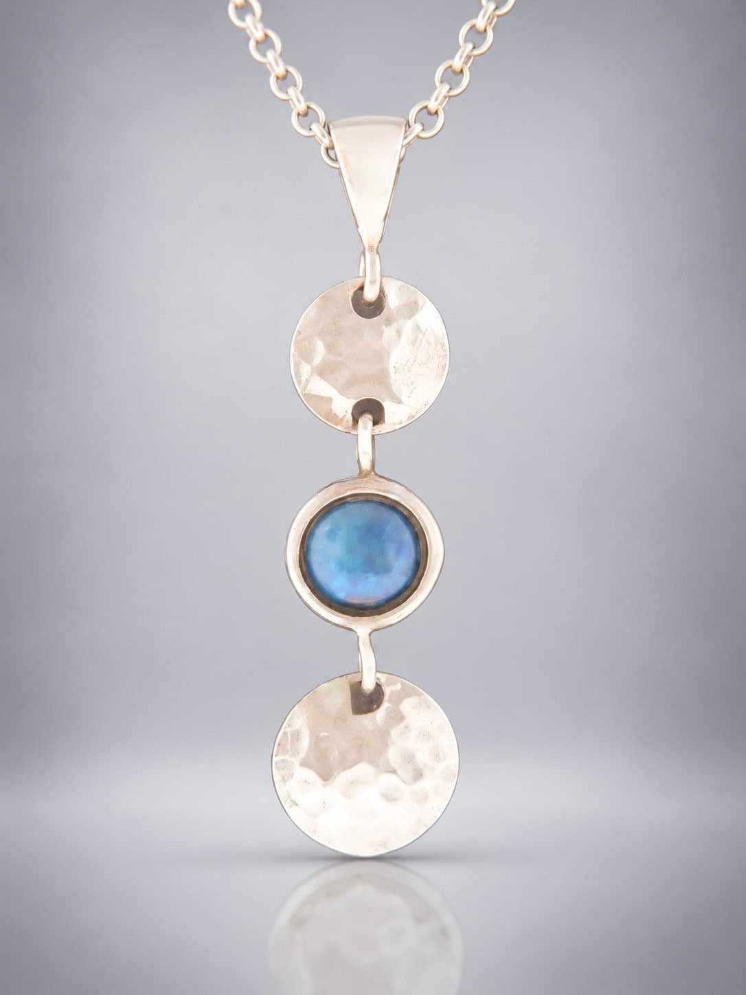 Sterling Silver Blue Pearl Pendant