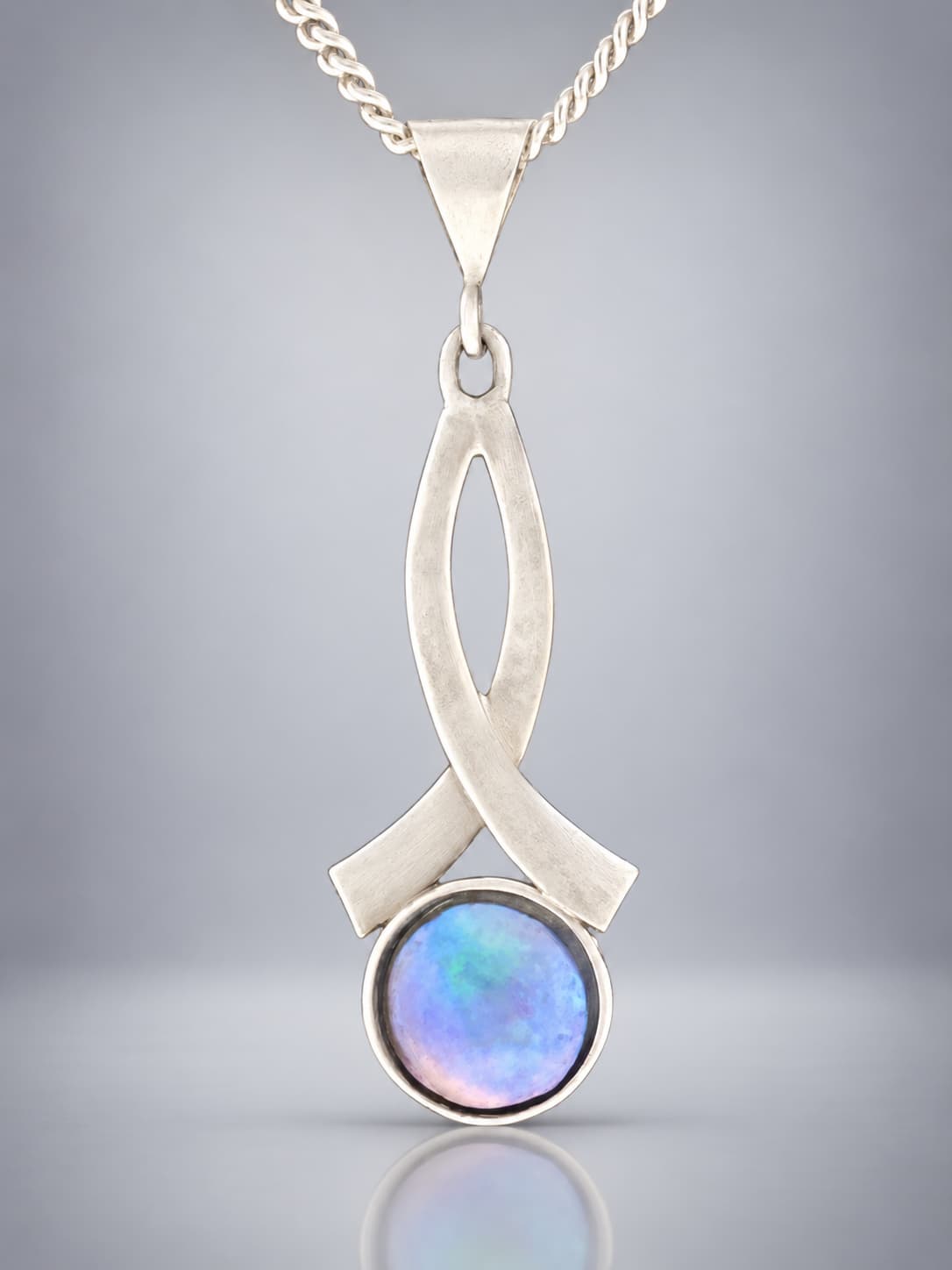 Sterling Silver Blue Pearl Pendant