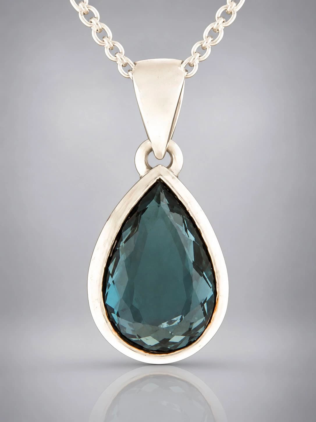 London blue topaz pendant sterling silver
