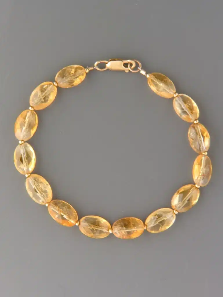 Citrine Bracelet - 8x12mm oval facets