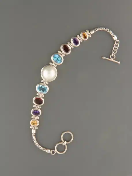 Multi-stone Bracelet - Sterling Silver