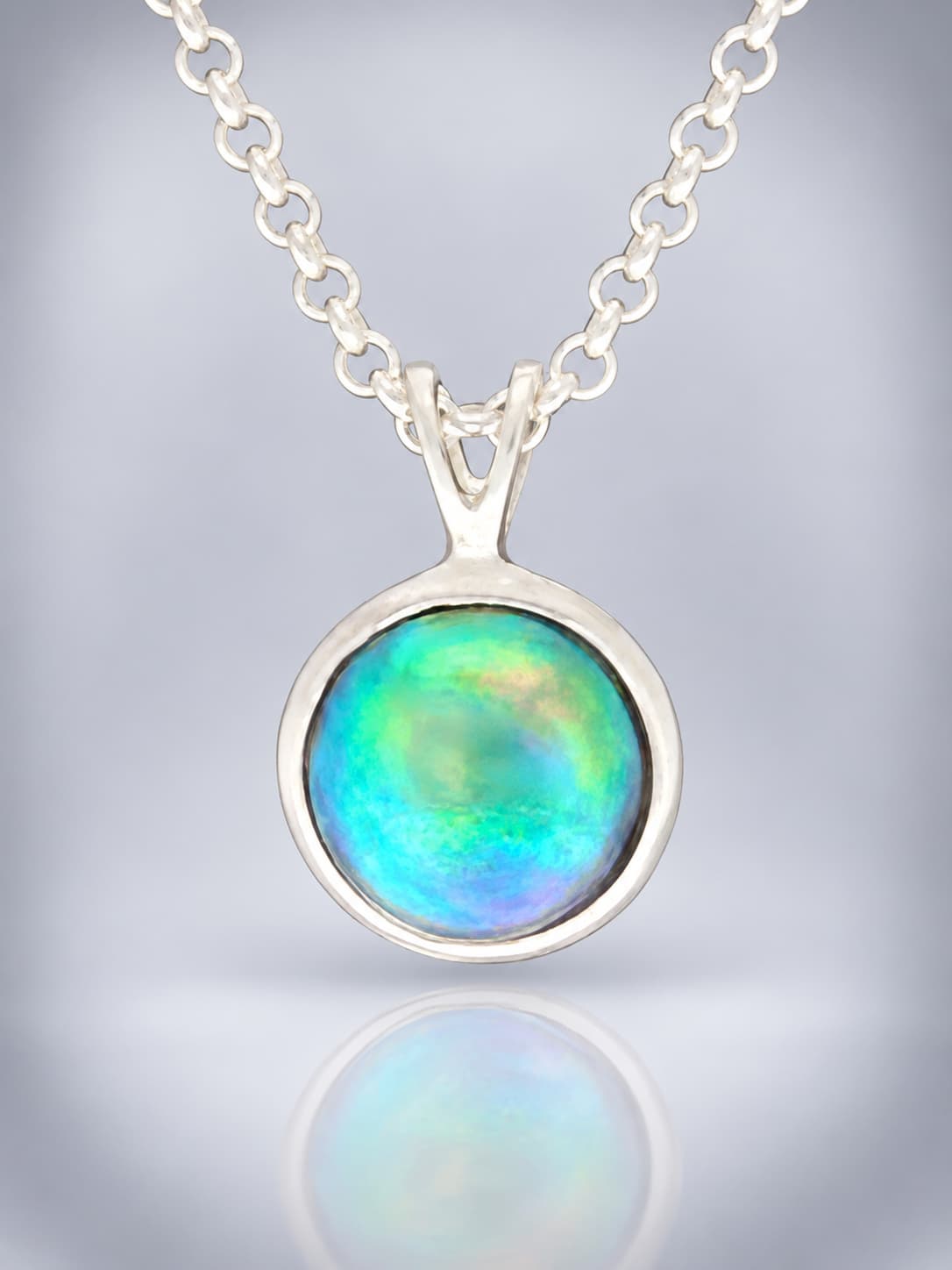 Sterling Silver Blue Pearl Pendant