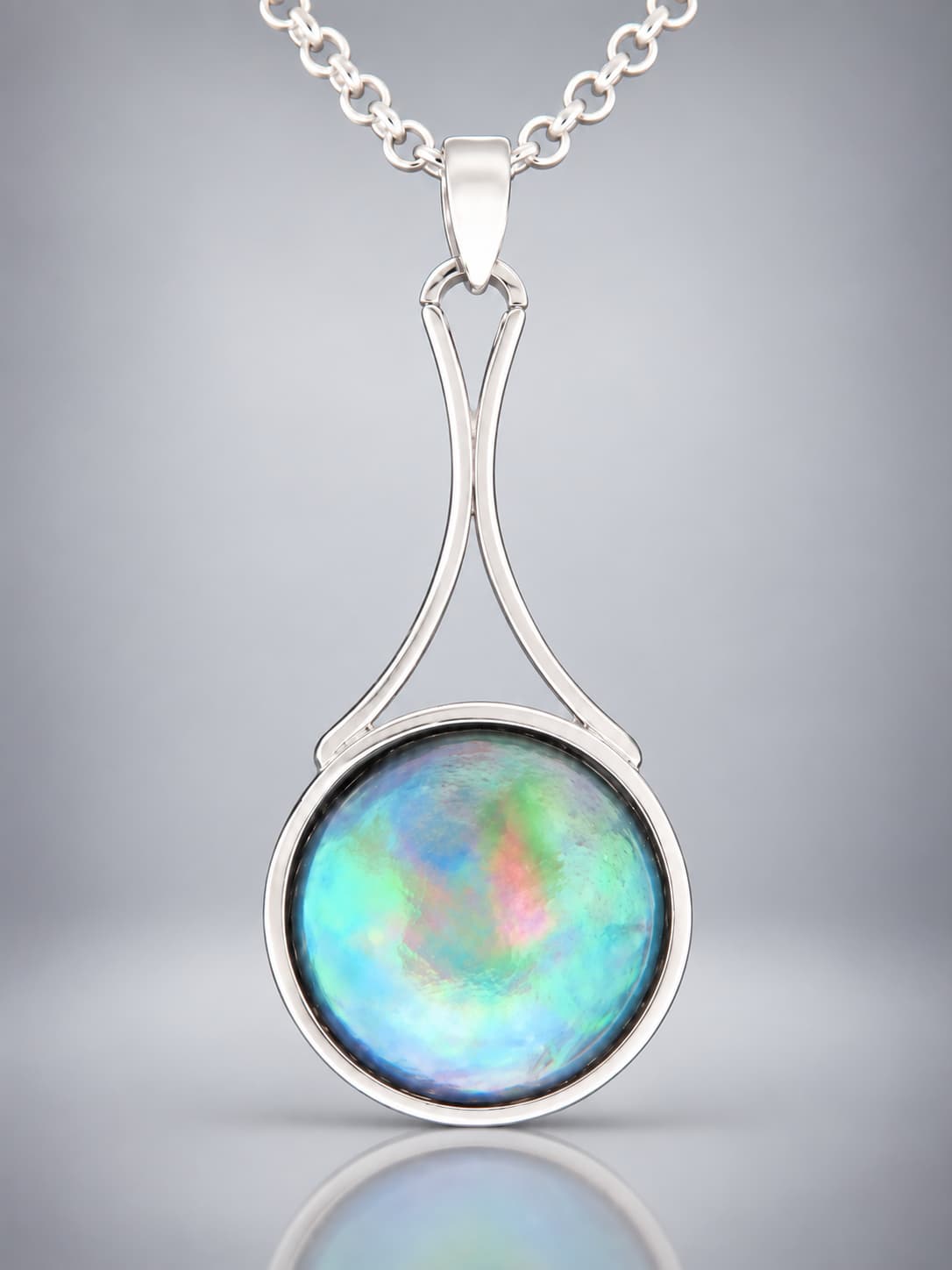 Sterling Silver Blue Pearl