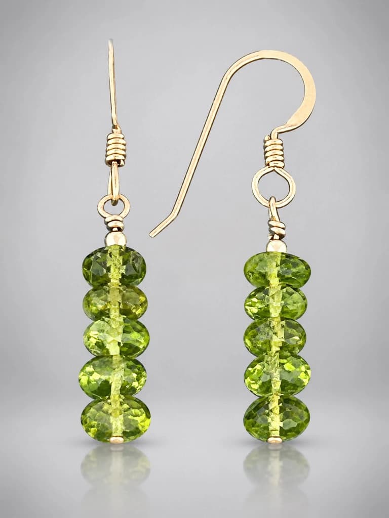 Peridot Earrings - 14ct Gold Filled - P530