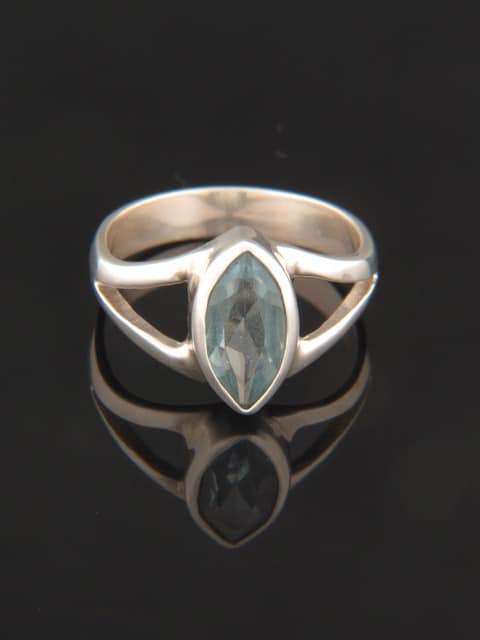 Blue Topaz Ring - Sterling Silver - BT100R
