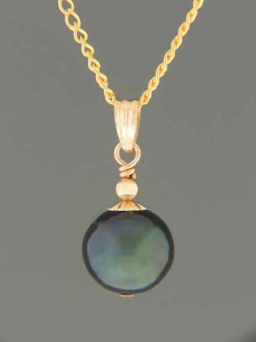 Pearl Pendant - 14ct Gold - 12mm Pearl - YD12PG