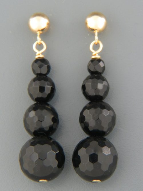 Onyx Earrings - 14ct Gold Filled - OX535G