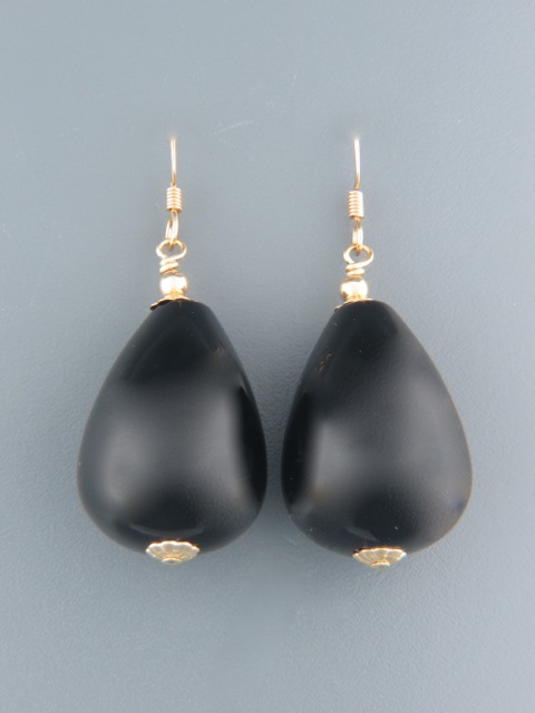 Onyx Earrings - 14ct Gold Filled - OX519