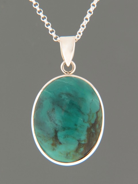 Turquoise Pendant - Sterling Silver - TQ300