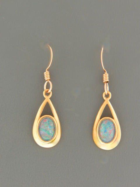 Opal Earrings - Gold Vermeil - OP505GV