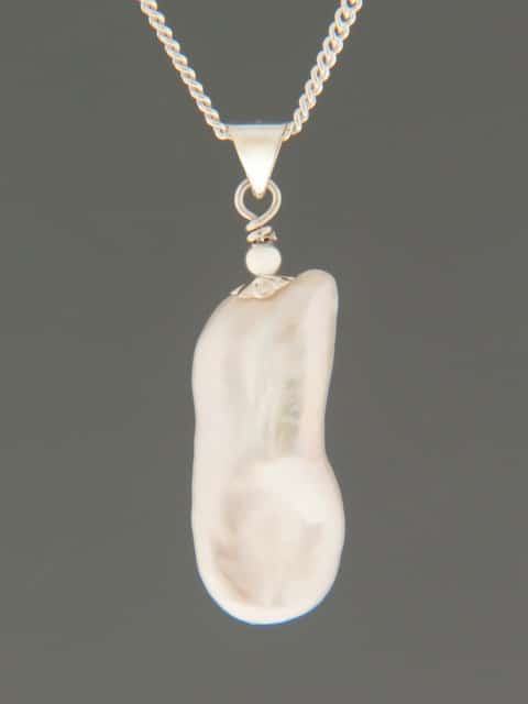 Baroque Pearl Pendant - Sterling Silver - Y456