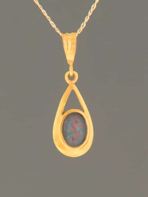 Opal Pendant - Gold Vermeil - OP300GV
