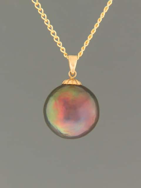 15mm Pearl Pendant - 9ct Gold - Y301